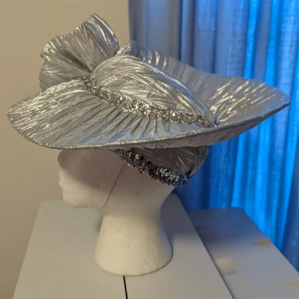 Mr. Hi’s Hat‎ Metallic Derby Dress Asymmetrical Abstract Sequin Church Evening
